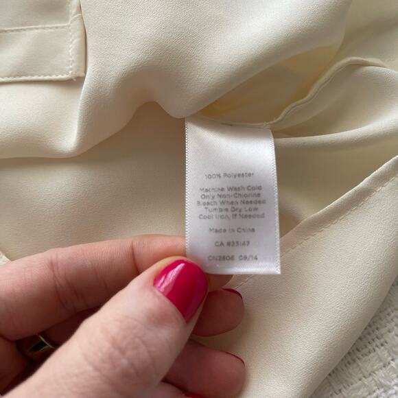 XL Talbots Nantucket Cream Sleeveless Button-Down Blouse - Picture 4 of 6